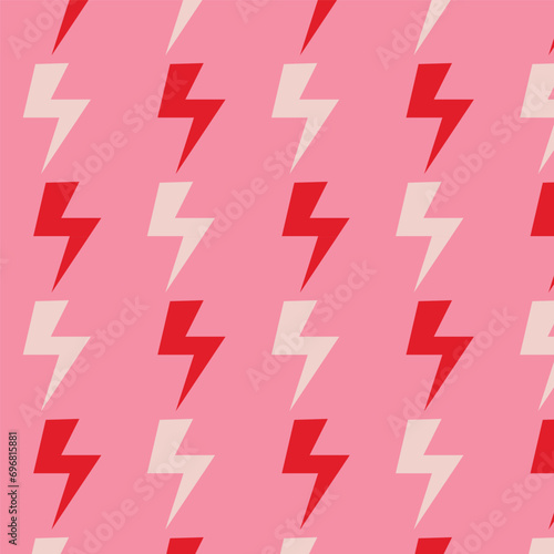 Seamless pattern Valentine's day concept. Vector illustration. red and pink paper hearts with frame on geometric background. Cute love sale banners or greeting cards
