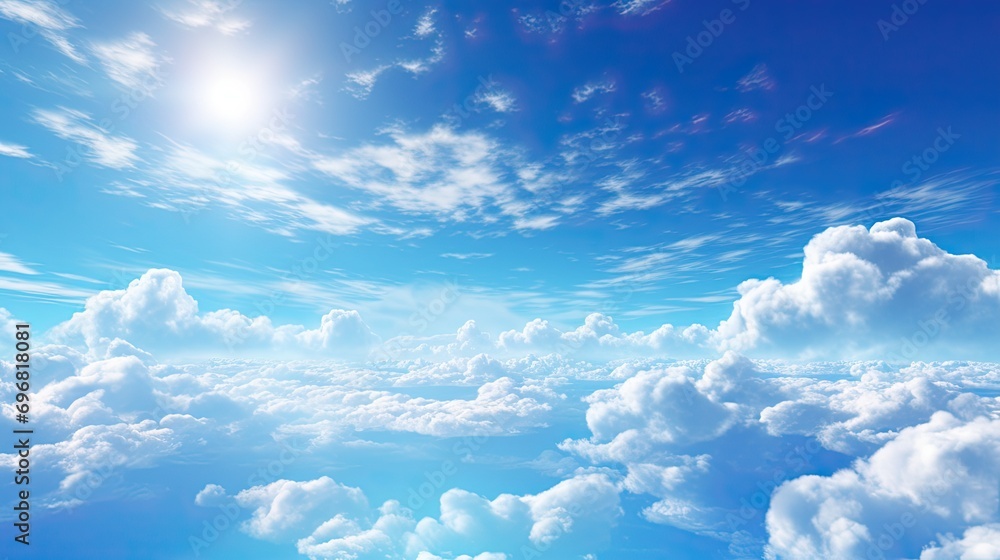White clouds against a blue sky White clouds against a blue sky