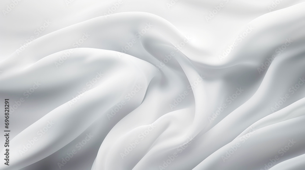 Obraz premium White satin silky warped cloth. Soft textile drape with creases. Clean concept. Generative AI