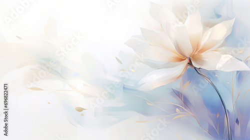 Elegant tender flowers transparent watercolour background. Pastel colour palette. Generative AI © AngrySun