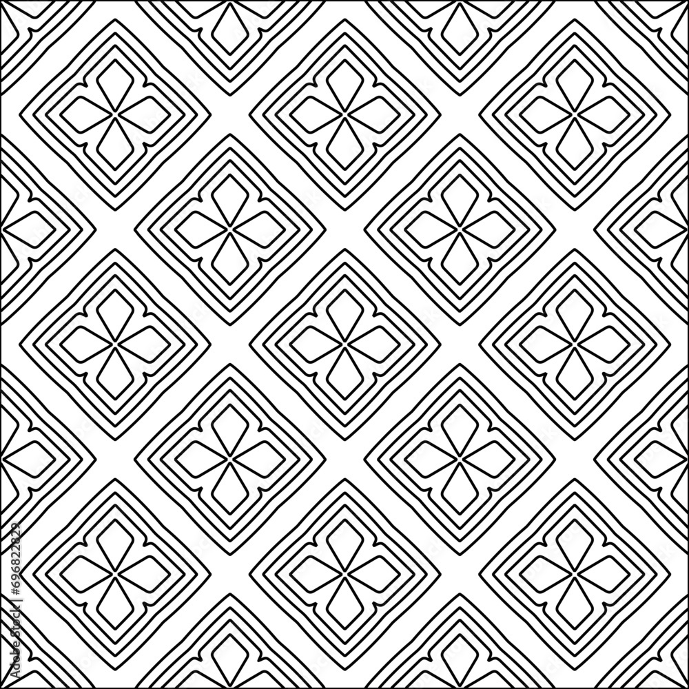 Abstract patterns.Abstract shapes from lines. Raster graphics for design. Black and white pattern.