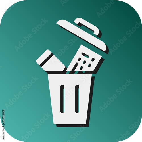 Ewaste Vector Glyph Gradient Background Icon Design