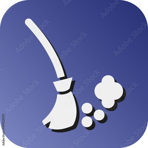 Sweep Vector Glyph Gradient Background Icon Design