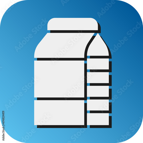 Milk Vector Glyph Gradient Background Icon Design