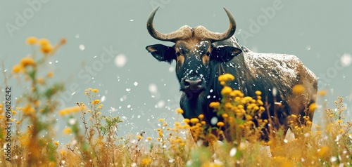 bull in the field