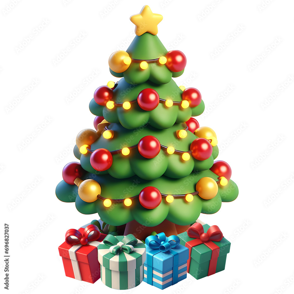 Christmas Tree 3D Icon Illustrations