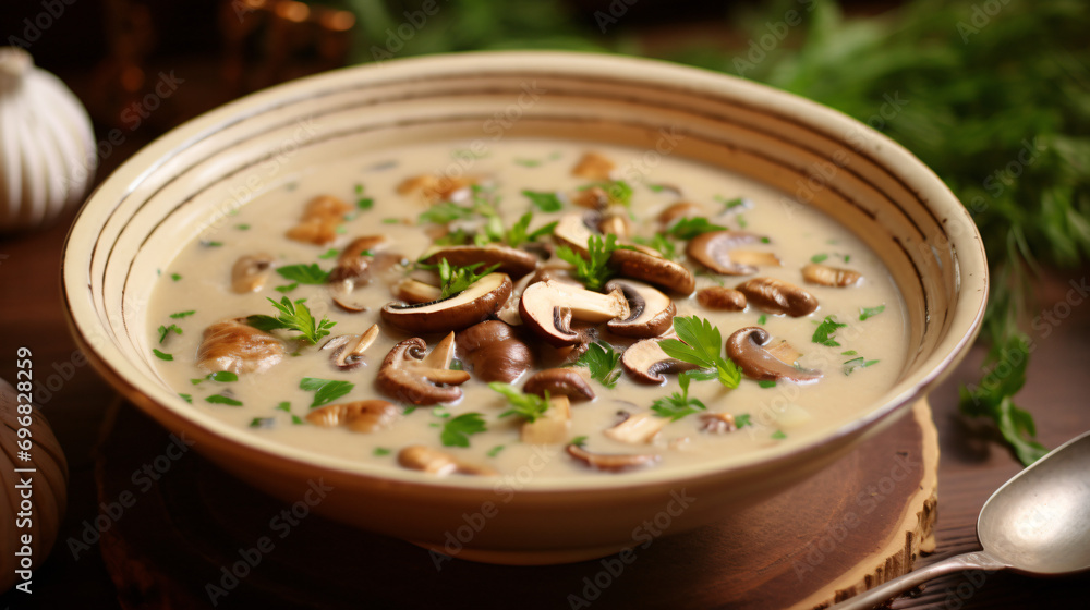 Christmas mushroom soup