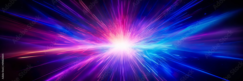 pulsating burst of neon colors and fractals, radiating from a central point in a cosmic setting. pulsating burst of neon colors and fractals, radiating from a central point in a cosmic setting.