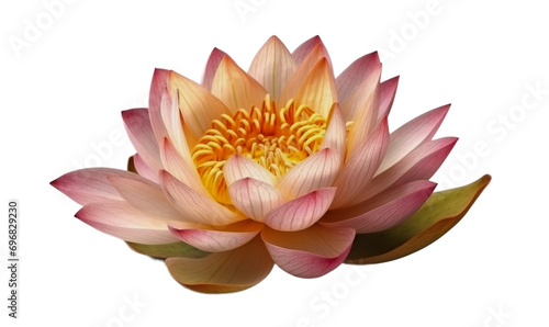 Lotus flower on a light transparent background.
