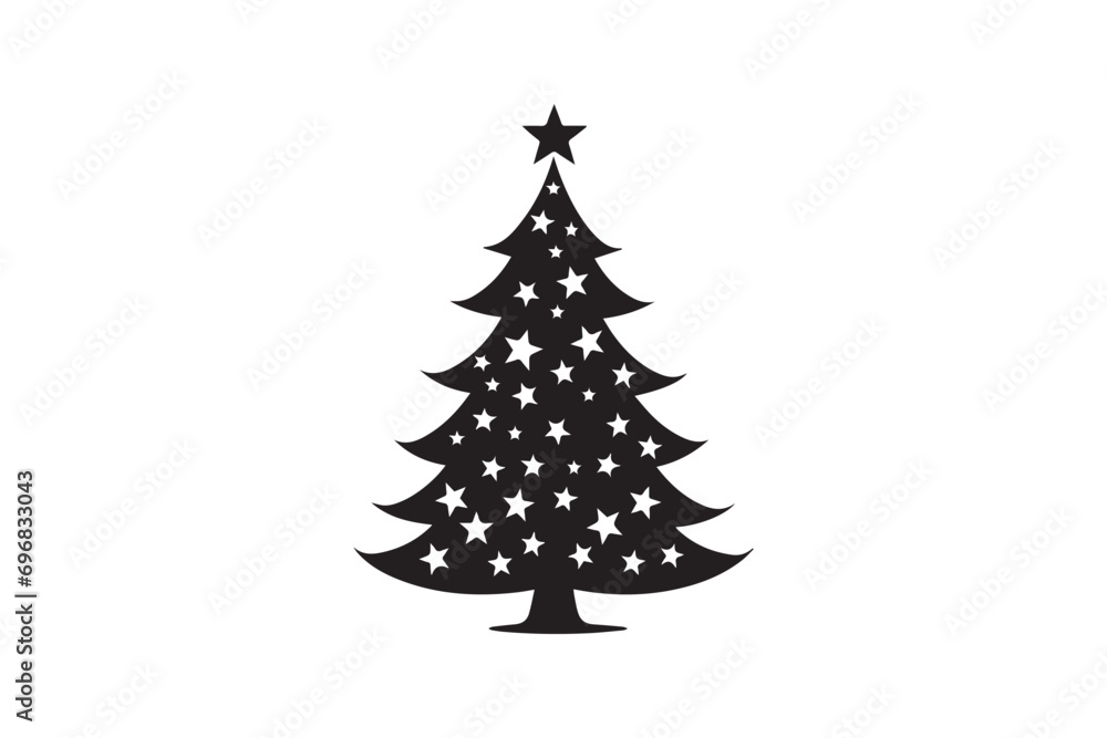 Christmas tree silhouette png vector Christmas tree silhouette png vector