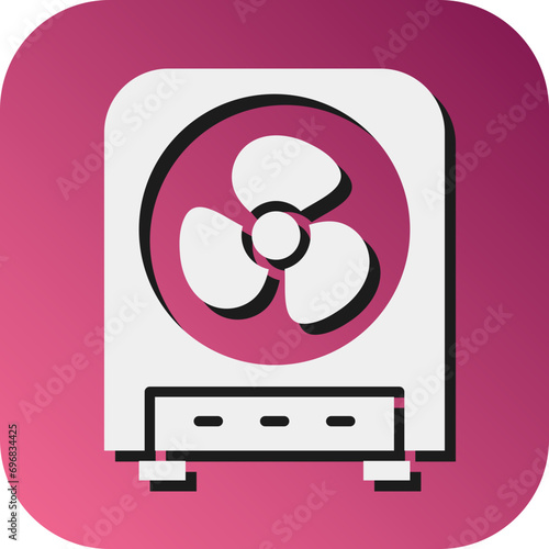Evaporative Vector Glyph Gradient Background Icon Design