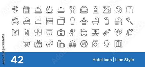 Hotel Icon Suitable for Web & Apps Icon, social media, presentation, or hotel sign