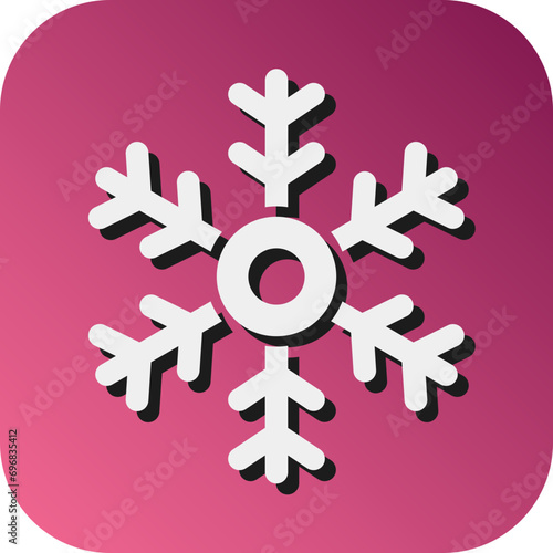 Snow Vector Glyph Gradient Background Icon Design