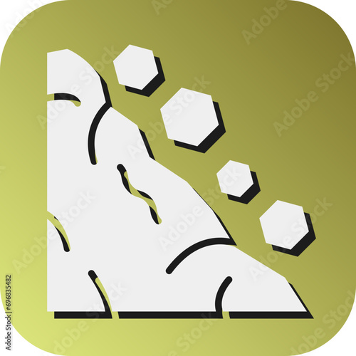 Landslide Vector Glyph Gradient Background Icon Design