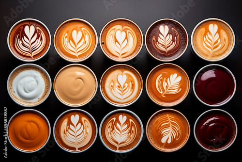 Warmth in Every Sip Multicolored Coffee Cup Wallpaper