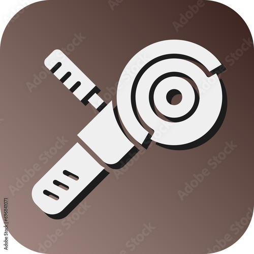 Angle Grinder Vector Glyph Gradient Background Icon Design