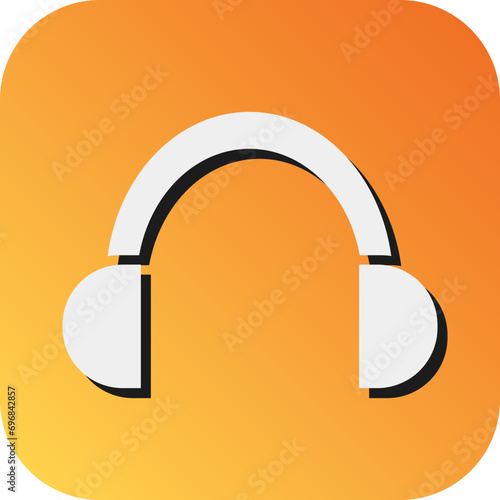 Earmuffs Vector Glyph Gradient Background Icon Design