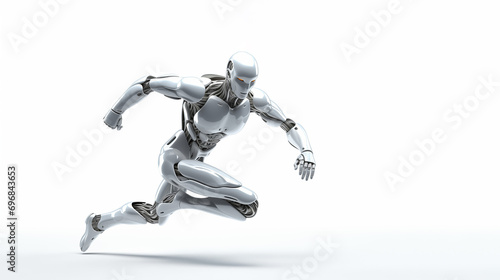 Dynamic AI Robot  Human-like Motion  White Setting