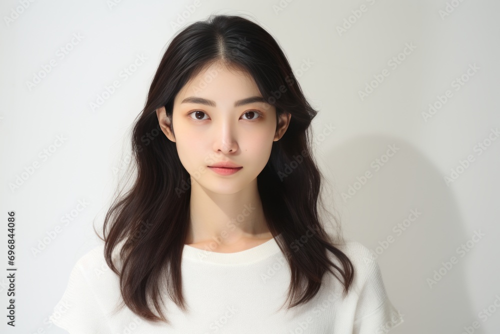 Fresh faced asian woman with clean skin, facial treatment, cosmetology and beauty spa concept Fresh faced asian woman with clean skin, facial treatment, cosmetology and beauty spa concept