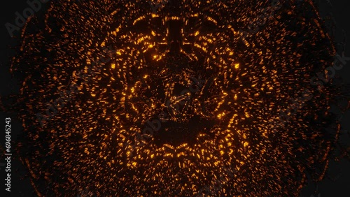 Pentagram wicca star esoteric occult spiritual and black magic symbol. Pentacle neon star amulet satanic pentagram