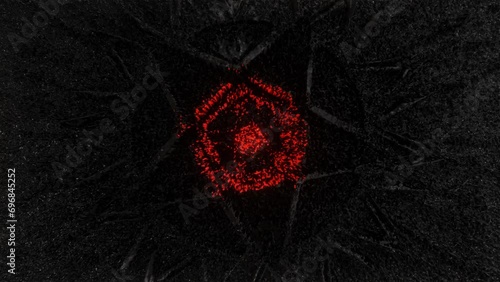 Pentagram wicca star esoteric occult spiritual and black magic symbol. Pentacle neon star amulet satanic pentagram