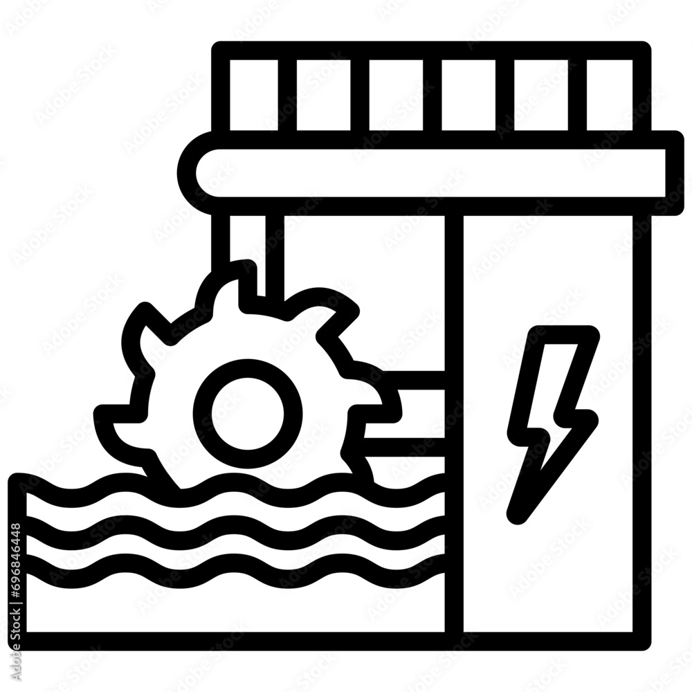 Wave Energy black outline icon, related to renewable energy theme. use for web and app development. Wave Energy black outline icon, related to renewable energy theme. use for web and app development.