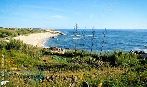 Sao Paio Beach in Labruge, Vila do Conde, Portugal photo