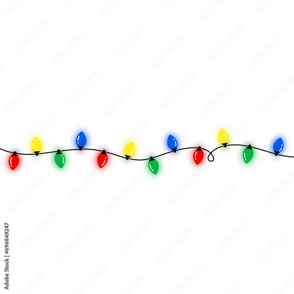 Christmas ornaments bright light garlands. Christmas ornaments bright light garlands.