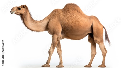 Camel in the desert isolated on transparent and white background.PNG image. © CStock