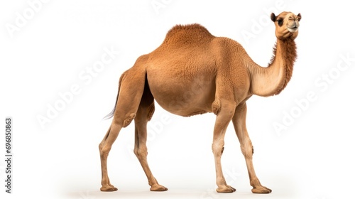 Camel in the desert isolated on transparent and white background.PNG image. © CStock