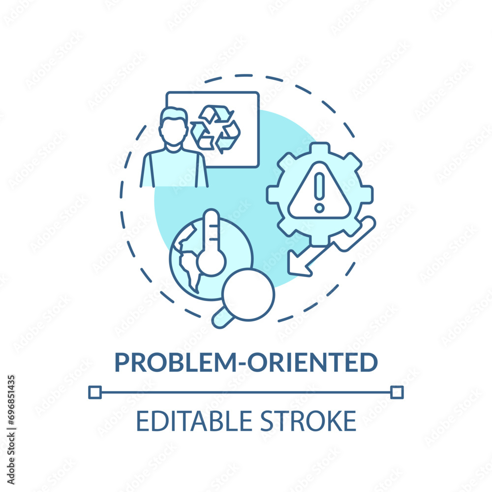 2D editable blue problem oriented icon, monochromatic isolated vector, thin line illustration representing environmental psychology. 2D editable blue problem oriented icon, monochromatic isolated vector, thin line illustration representing environmental psychology.