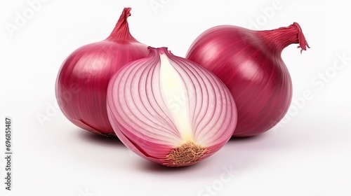 Isolate on a white background red sweet onion