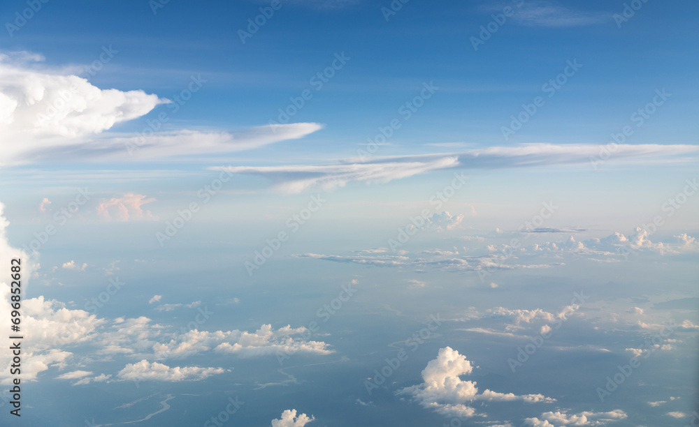 Aerial view of white white cloud