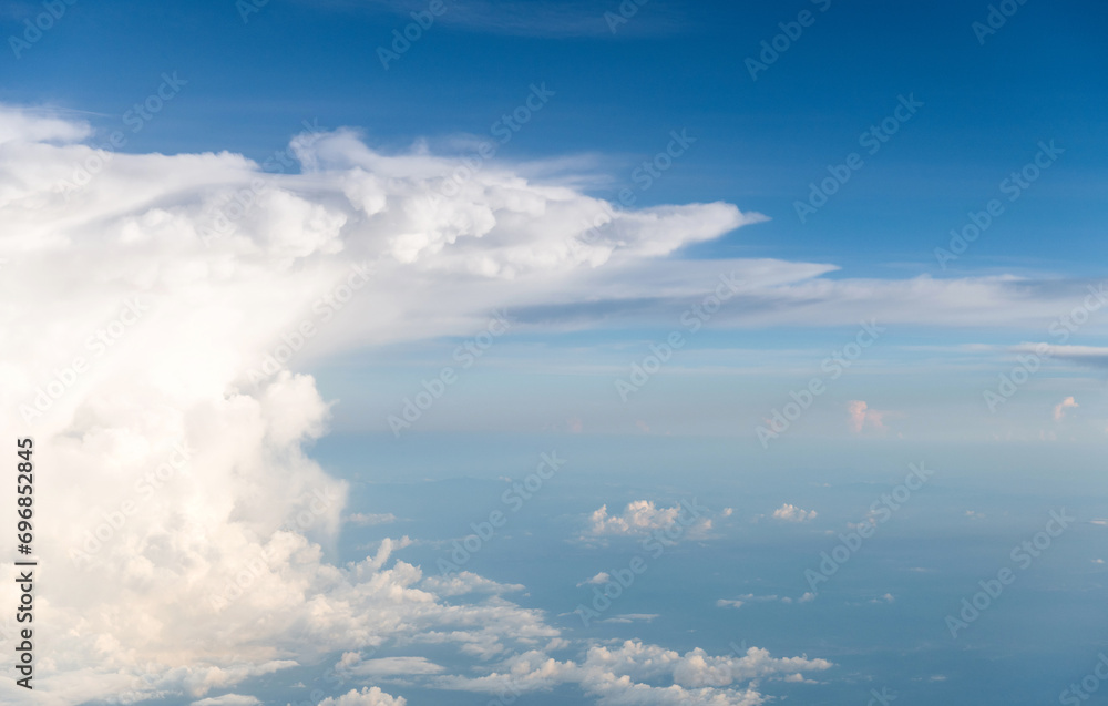Aerial view of white large cloud Aerial view of white large cloud