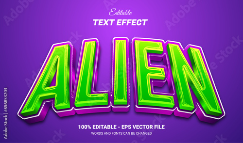 alien 3d editable text