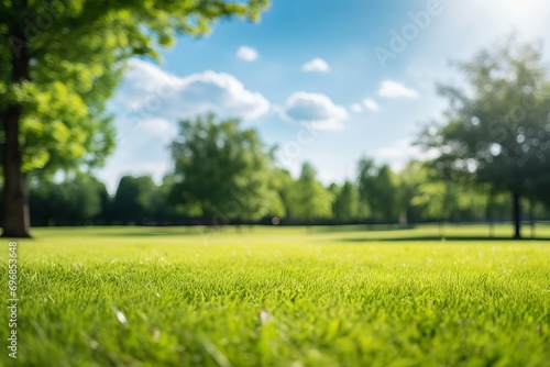 natural Green Grass With Sunlight Background, Spring Style