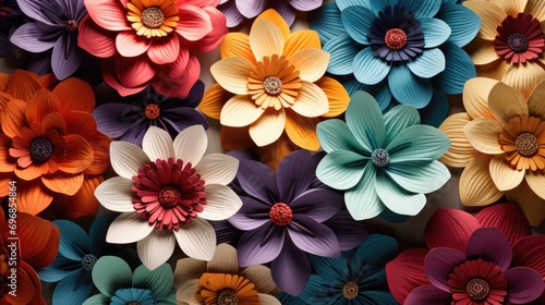 Vibrant floral Rendered Wallpaper