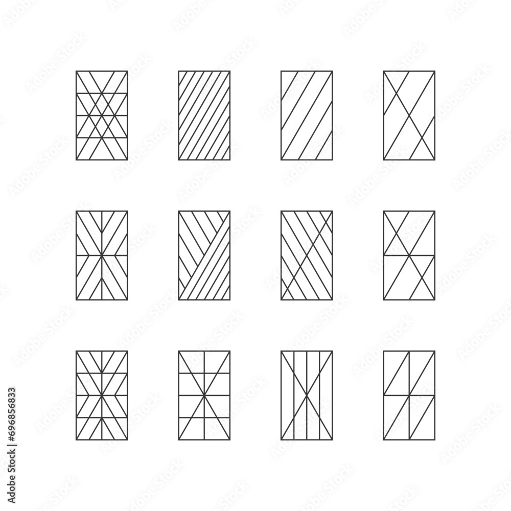 Geometric grid with rectangle and triangle for your project. Vector element for mosaik, pattern. Geometric grid with rectangle and triangle for your project. Vector element for mosaik, pattern.