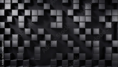 A square on a black background, lots of squares