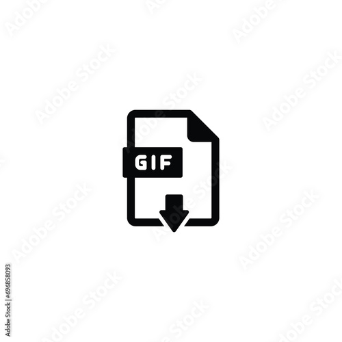 Download file GIF icon vector for web site Computer and mobile app
