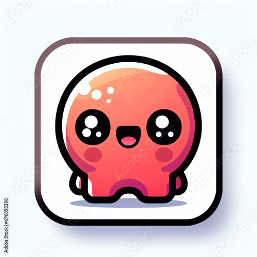 Wallpaper Mural Square avatar. Kawaii chibi monster. Funny, amusing. Doodle style. Torontodigital.ca