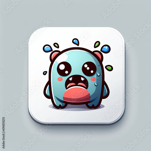 Wallpaper Mural Square avatar. Kawaii chibi monster. Funny, amusing. Doodle style. Torontodigital.ca