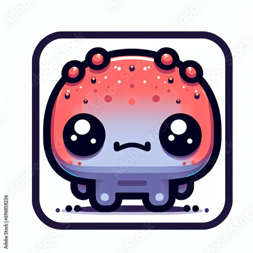 Wallpaper Mural Square avatar. Kawaii chibi monster. Funny, amusing. Doodle style. Torontodigital.ca