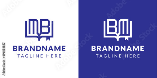 Letter BM and MB Book Logo, suitable for business related to book with BM or MB initials