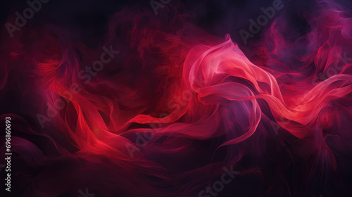 Vibrant crimson streaks of neon weave through the darkness, conjuring a fiery spectacle reminiscent of a celestial dance, igniting the imagination with passion and intensity.