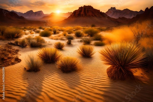 sunset in the desert © colorful imagination