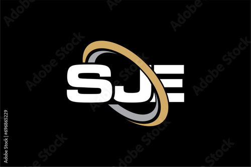 SJE creative letter logo design vector icon illustration	