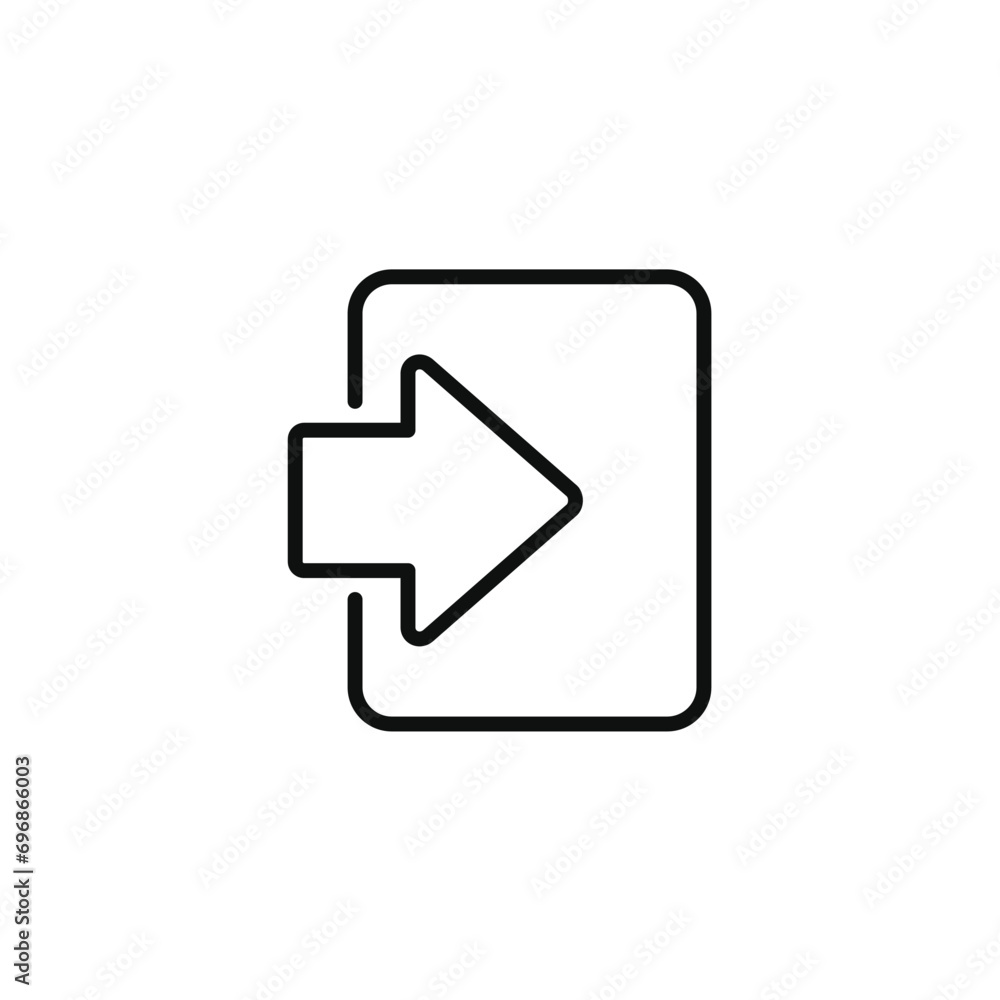 Log in line icon isolated on transparent background Log in line icon isolated on transparent background
