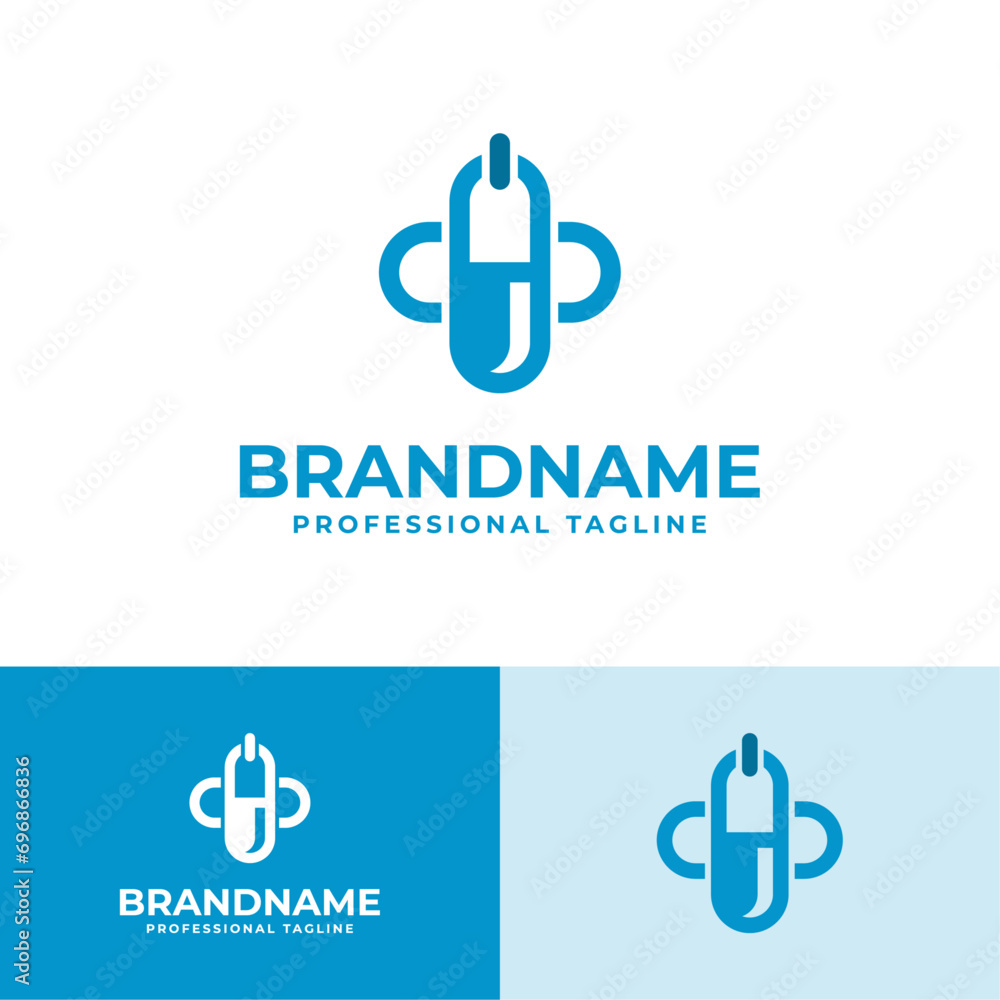 Obraz premium Medical Cross Capsule Power Logo, suitable for business related to Medical Cross, Capsule, and Power