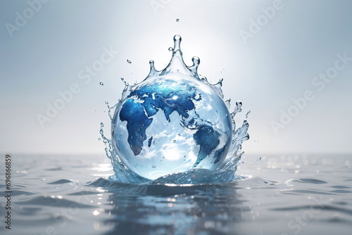 World Water Day Template Illustration Drawing with Space Text